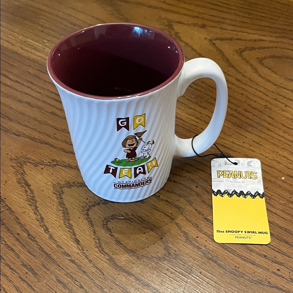 Peanuts‎ Snoopy 'Go Team' Washington Commanders Mug, NWT